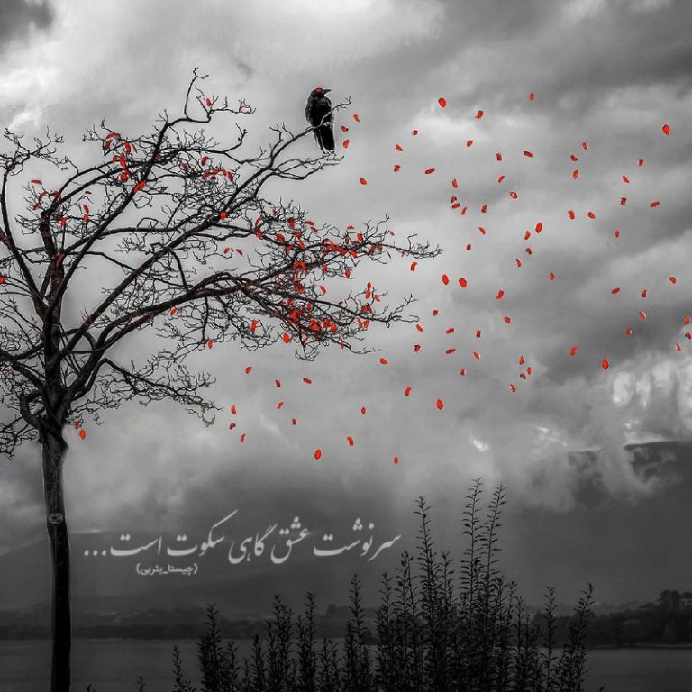 عکس پروفایل عاشقانه سرنوشت عشق گاهی سکوت است